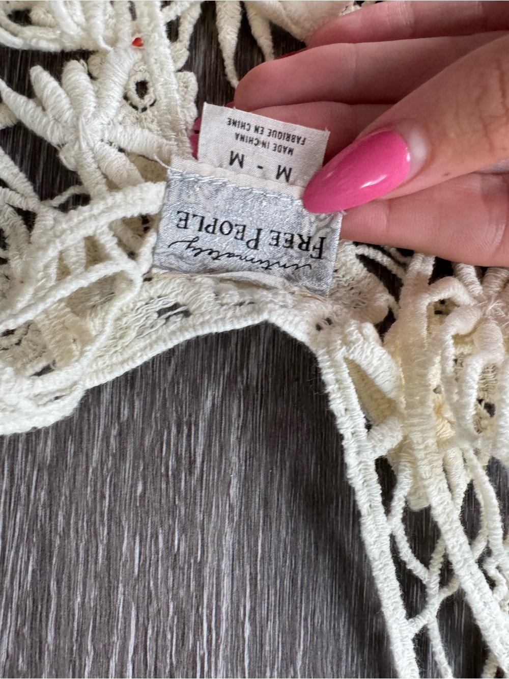 Free People White Lace Crochet Dress | Festival Wear Size M - Picture 5 of 6